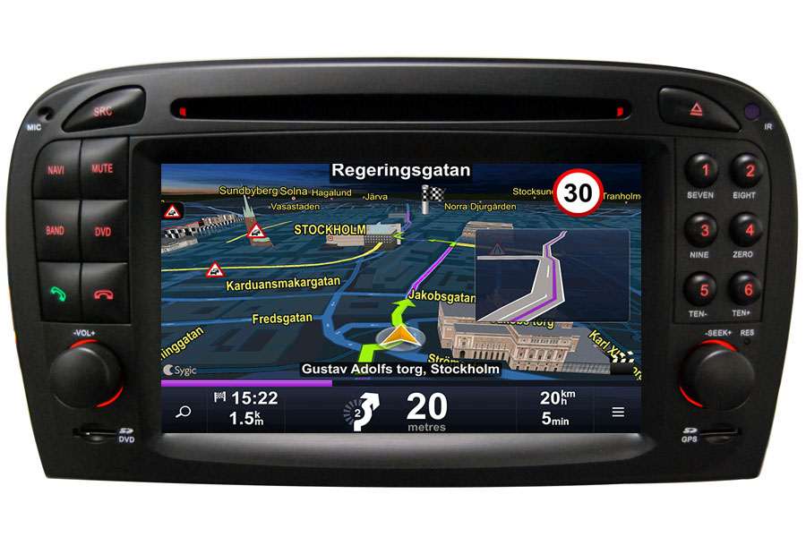 Mercedes-Benz A/C/CLK/E/G/M/ML/S radio replacement upgrade dab carplay bluetooth 
